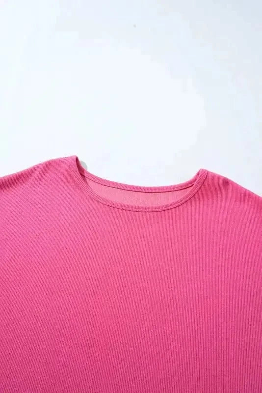 Plus Size Blouses Floral Mosaic Rib Knit Blouse