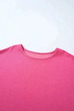 Plus Size Blouses Floral Mosaic Rib Knit Blouse