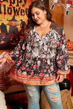 Plus Size Blouses Paisley Charm Plus Size V-Neck Blouse