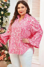 Plus Size Blouses Peony Puff Plus Top