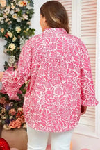 Plus Size Blouses Peony Puff Plus Top