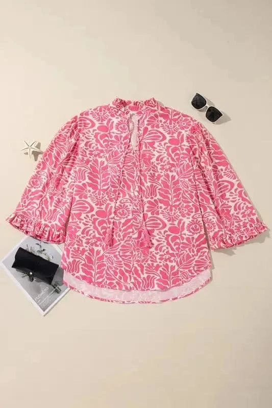 Plus Size Blouses Peony Puff Plus Top