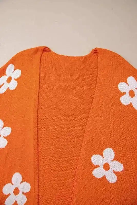 Plus Size Cardigans BlossomPlus Orange Floral Cardigan