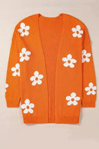 Plus Size Cardigans BlossomPlus Orange Floral Cardigan