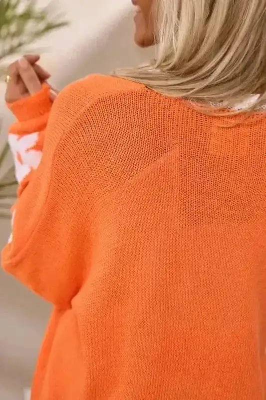 Plus Size Cardigans BlossomPlus Orange Floral Cardigan