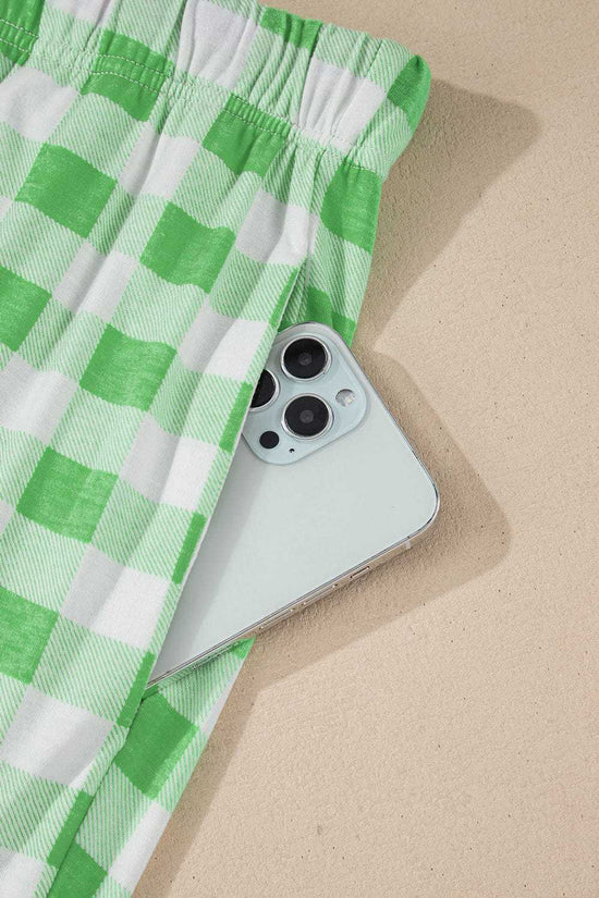 Plus Size Loungewear Evergreen Plaid Curve Pajama Set