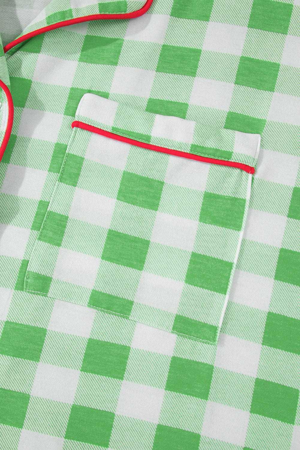 Plus Size Loungewear Evergreen Plaid Curve Pajama Set