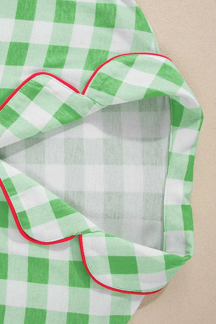Plus Size Loungewear Evergreen Plaid Curve Pajama Set