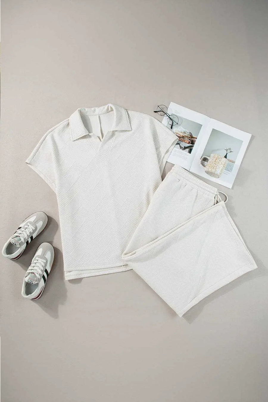 Plus Size Loungewear Soft Hue Two-Piece Lounge Set