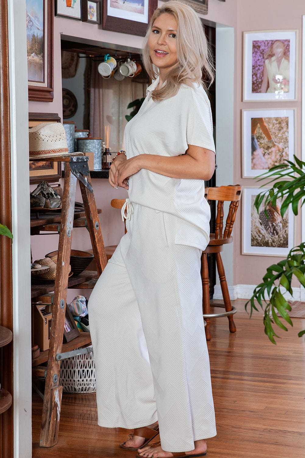 Plus Size Loungewear Soft Hue Two-Piece Lounge Set