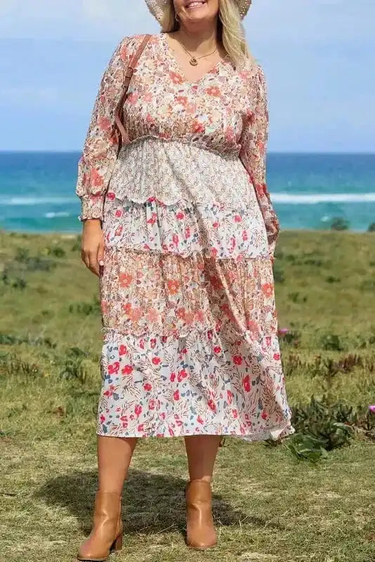 Plus Size Maxi Dresses Autumn Elegance Maxi Dress
