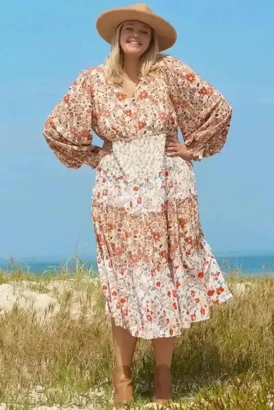 Plus Size Maxi Dresses Autumn Elegance Maxi Dress