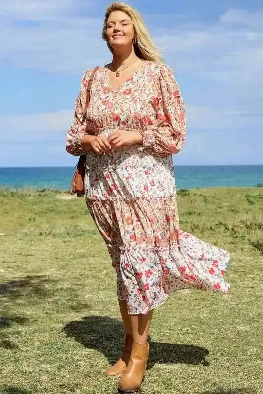 Plus Size Maxi Dresses Autumn Elegance Maxi Dress