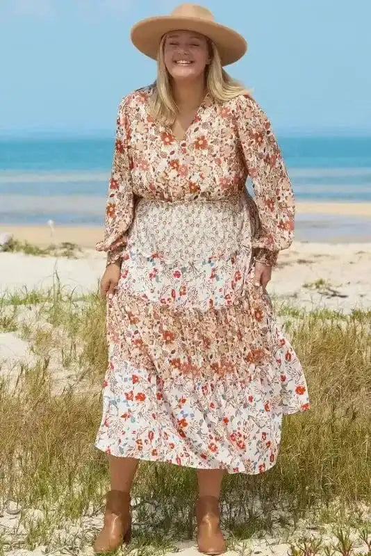 Plus Size Maxi Dresses Autumn Elegance Maxi Dress