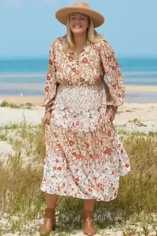 Plus Size Maxi Dresses Autumn Elegance Maxi Dress