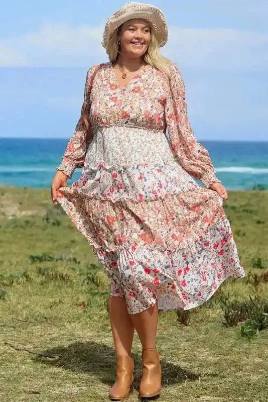 Plus Size Maxi Dresses Autumn Elegance Maxi Dress