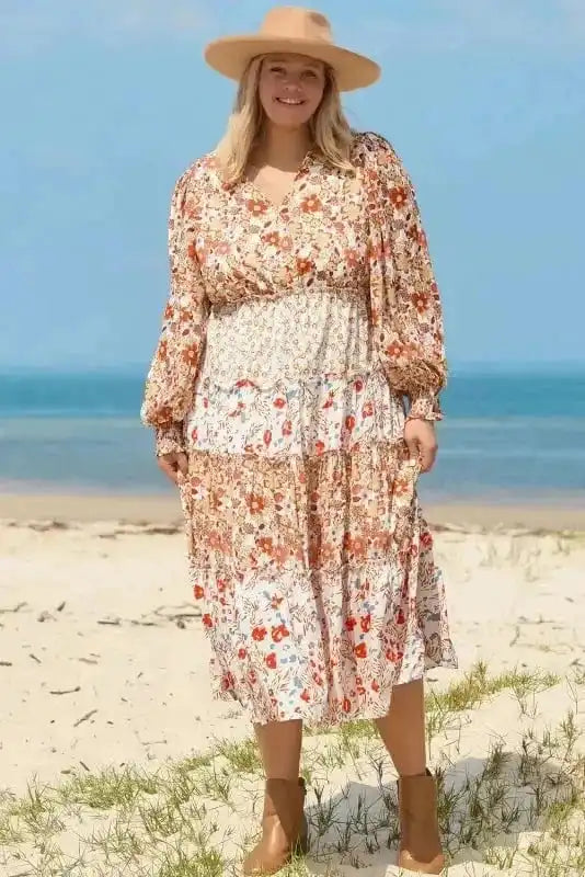 Plus Size Maxi Dresses Autumn Elegance Maxi Dress