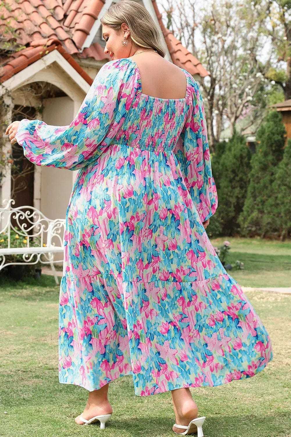 Plus Size Maxi Dresses Floral Serenity Plus Maxi Dress
