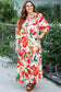 Plus Size Maxi Dresses Orange Floral Plus Size Dress