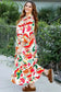 Plus Size Maxi Dresses Orange Floral Plus Size Dress