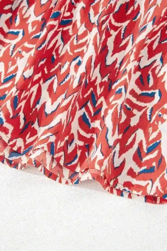 Plus Size Maxi Dresses Red Abstract Beauty Maxi Dress - Plus Size