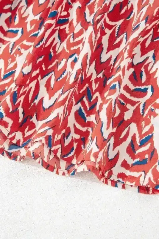 Plus Size Maxi Dresses Red Abstract Beauty Maxi Dress - Plus Size