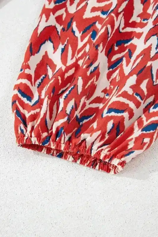 Plus Size Maxi Dresses Red Abstract Beauty Maxi Dress - Plus Size