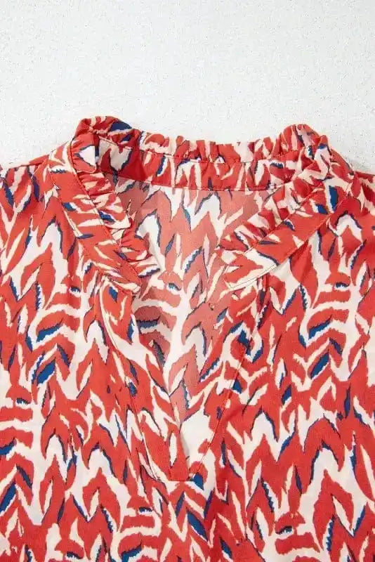 Plus Size Maxi Dresses Red Abstract Beauty Maxi Dress - Plus Size