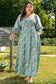 Plus Size Maxi Dresses Verdant Blossom Smocked Maxi Dress
