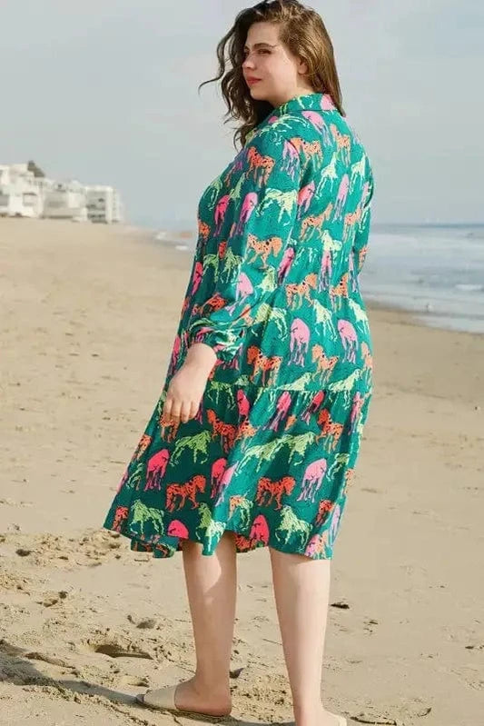 Plus Size Midi Dresses Horse Haven Curve Midi Dress