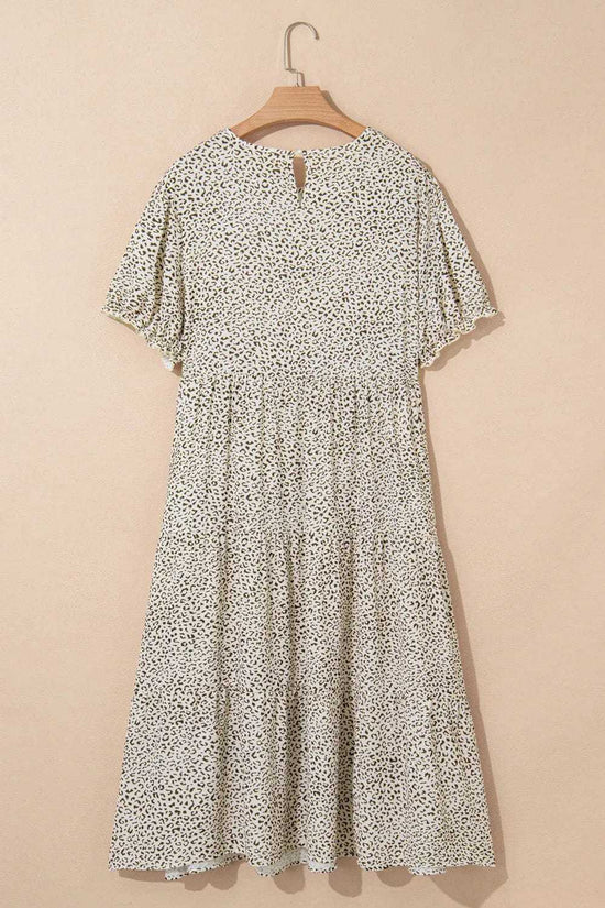 Plus Size Midi Dresses Leopard Luxe Flared Dress - Midi Plus Size