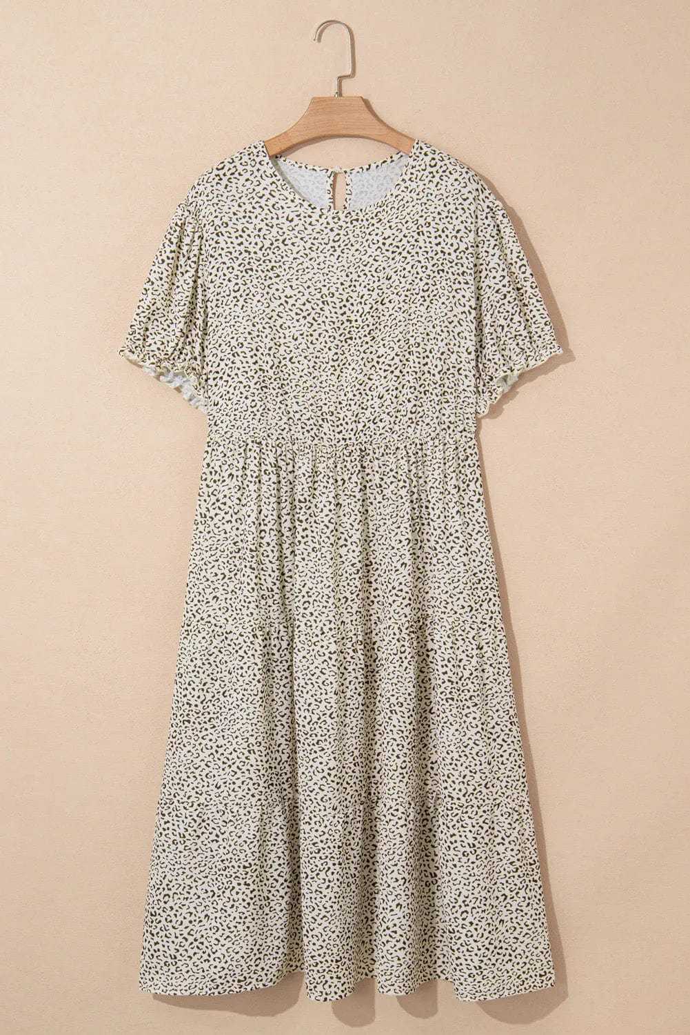 Plus Size Midi Dresses Leopard Luxe Flared Dress - Midi Plus Size