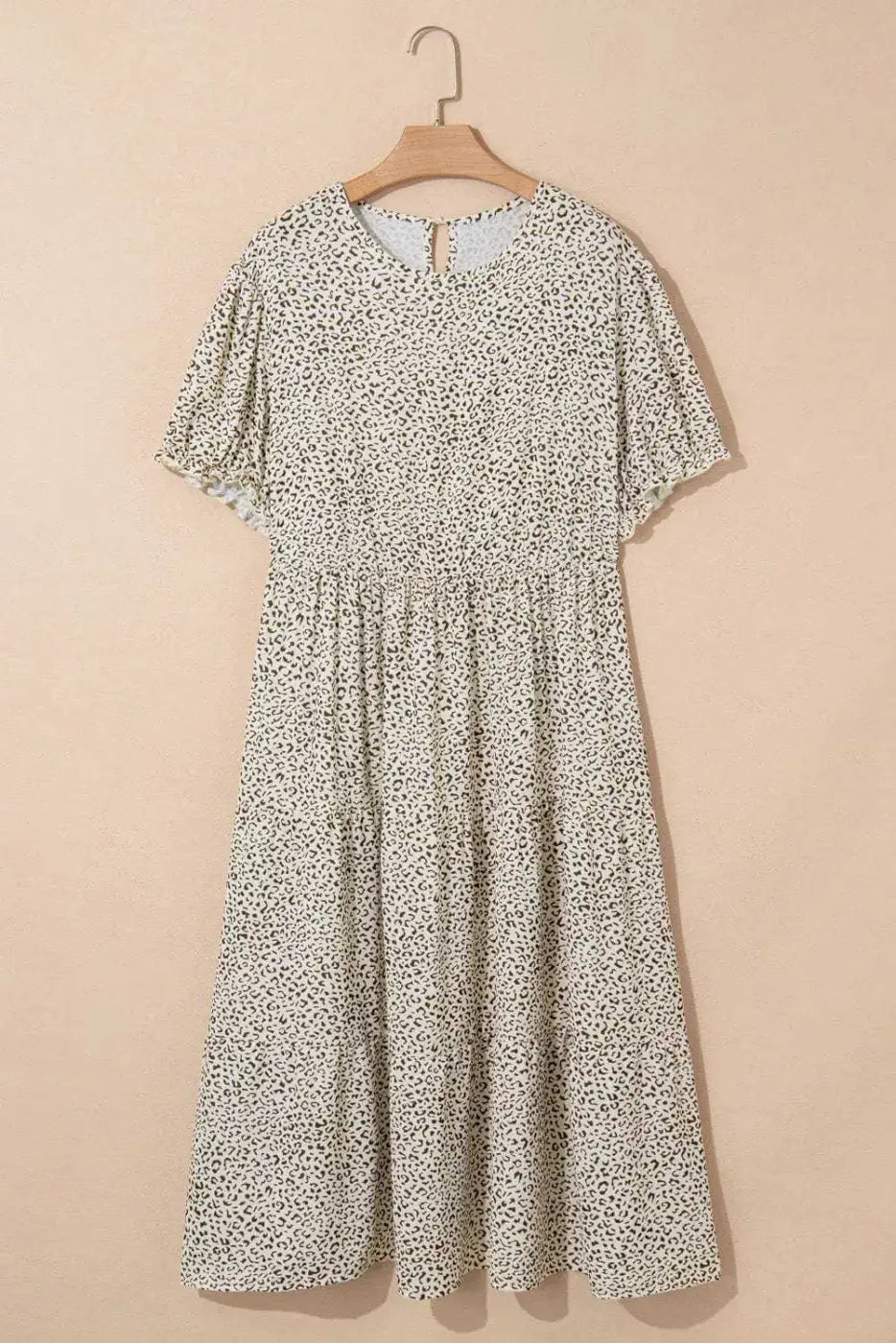 Plus Size Midi Dresses Leopard Luxe Flared Dress - Midi Plus Size