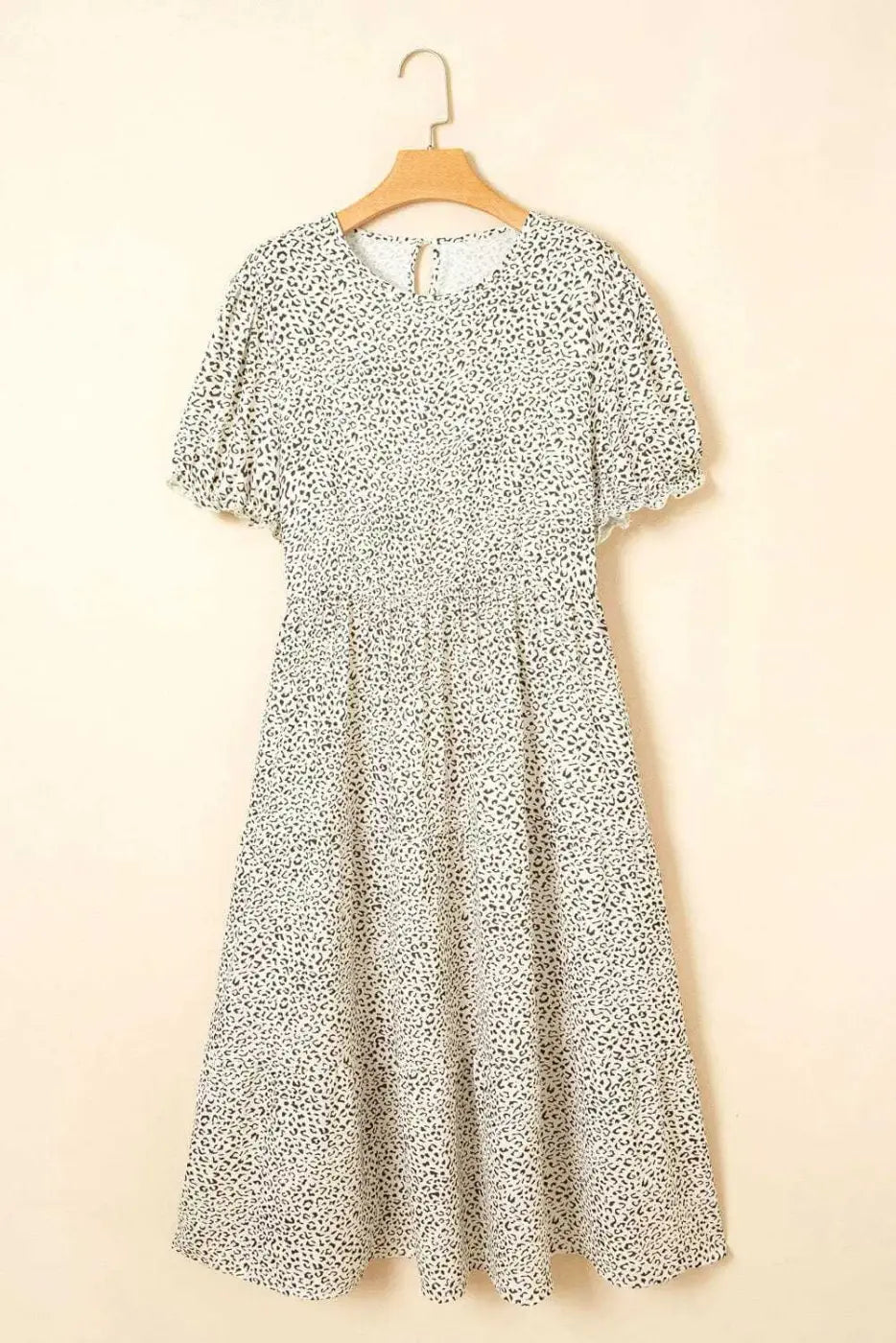 Plus Size Midi Dresses Leopard Luxe Flared Dress - Midi Plus Size