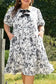 Plus Size Midi Dresses Petal Puff Bow Midi Dress - Elegant and Playful