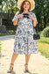 Plus Size Midi Dresses Petal Puff Bow Midi Dress - Elegant and Playful