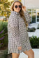 Plus Size Midi Dresses White Plaid Chic Tunic Dress