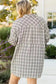 Plus Size Midi Dresses White Plaid Chic Tunic Dress