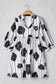 Plus Size Mini Dresses Black & White Floral Curvy Mini Dress