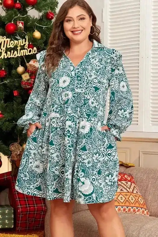 Plus Size Mini Dresses Blooming Beauty Plus Dress