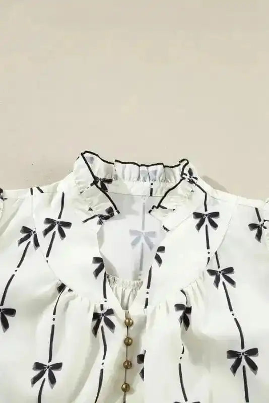 Plus Size Mini Dresses Bow Ruffle Curvy Mini Dress - Elegant and Playful