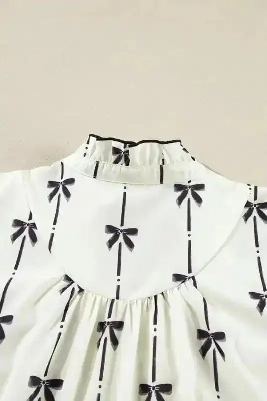 Plus Size Mini Dresses Bow Ruffle Curvy Mini Dress - Elegant and Playful