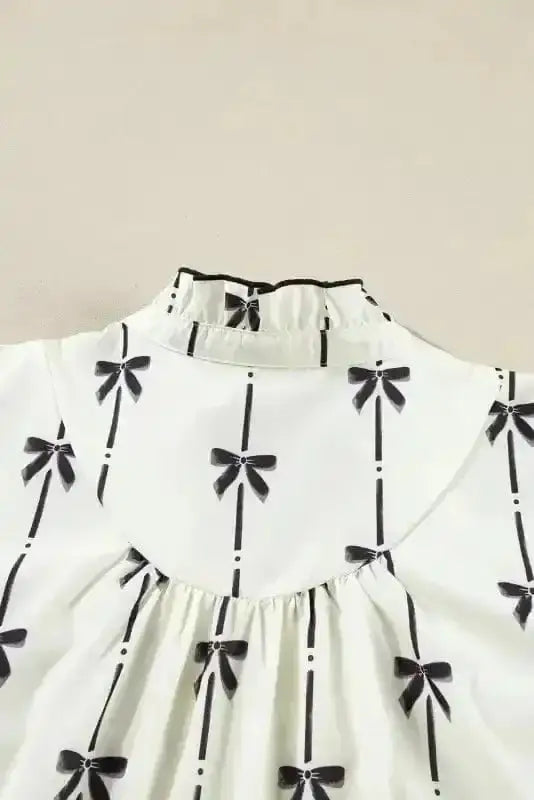 Plus Size Mini Dresses Bow Ruffle Curvy Mini Dress - Elegant and Playful