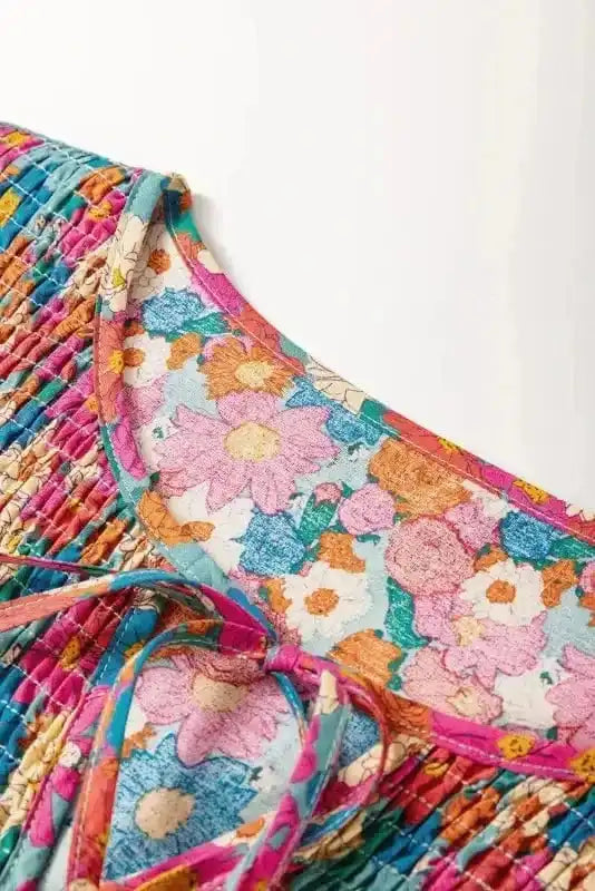 Plus Size Mini Dresses Curvy Floral Charm Mini Dress - Plus Size