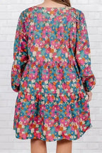 Plus Size Mini Dresses Curvy Floral Charm Mini Dress - Plus Size