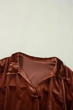 Plus Size Mini Dresses Elegant Pleated Velvet Dress - Plus Size