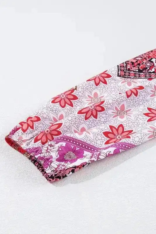 Plus Size Mini Dresses Floral Fantasy Hollowed Back Dress