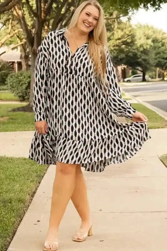 Plus Size Mini Dresses GeoVogue Plus Size Dress