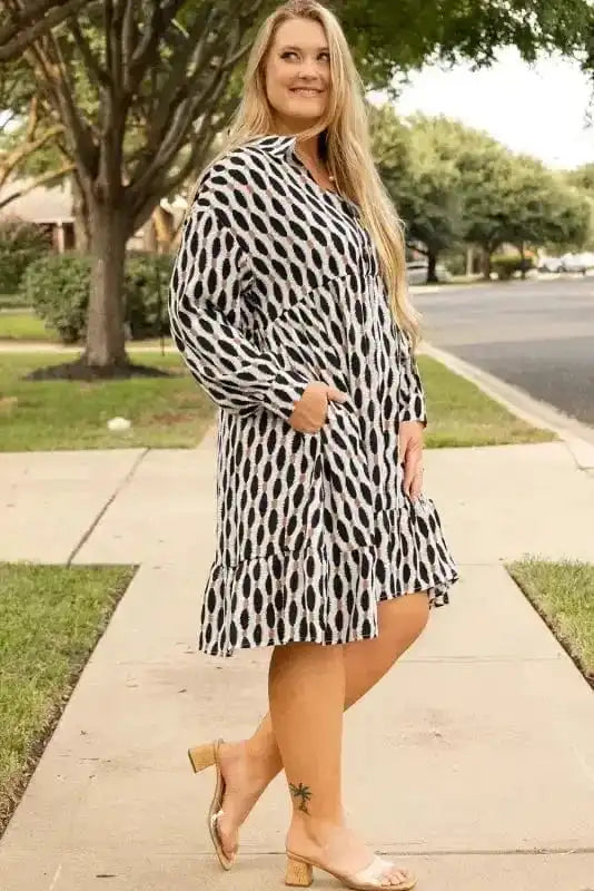 Plus Size Mini Dresses GeoVogue Plus Size Dress