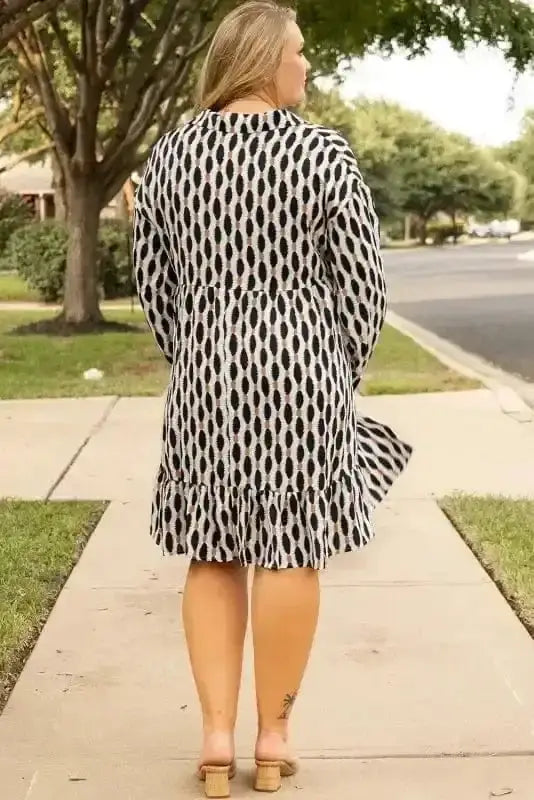 Plus Size Mini Dresses GeoVogue Plus Size Dress